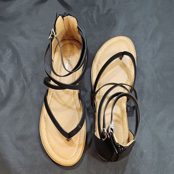 BRAND NEW FOREVER CHEERF-77  SOLID GLADIATOR FLAT BACK ZIPPER S… - Picture 5 of 16